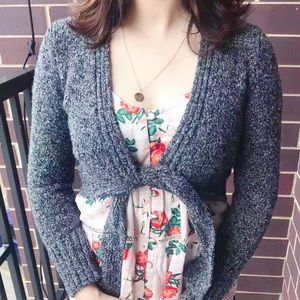 Boho cozy Beach Tie Front Cardigan